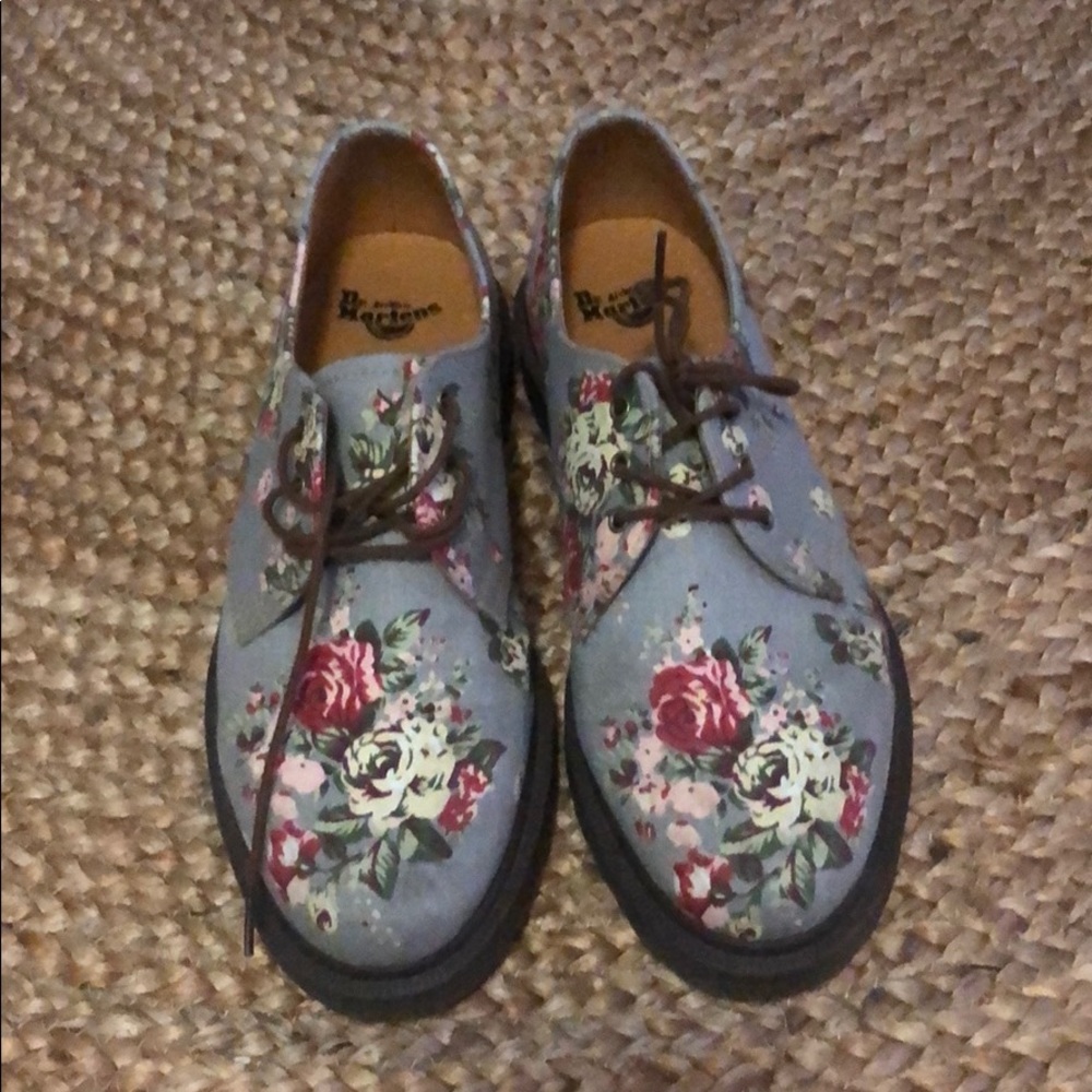 Flower patterned Dr.Martens Oxford shoes
